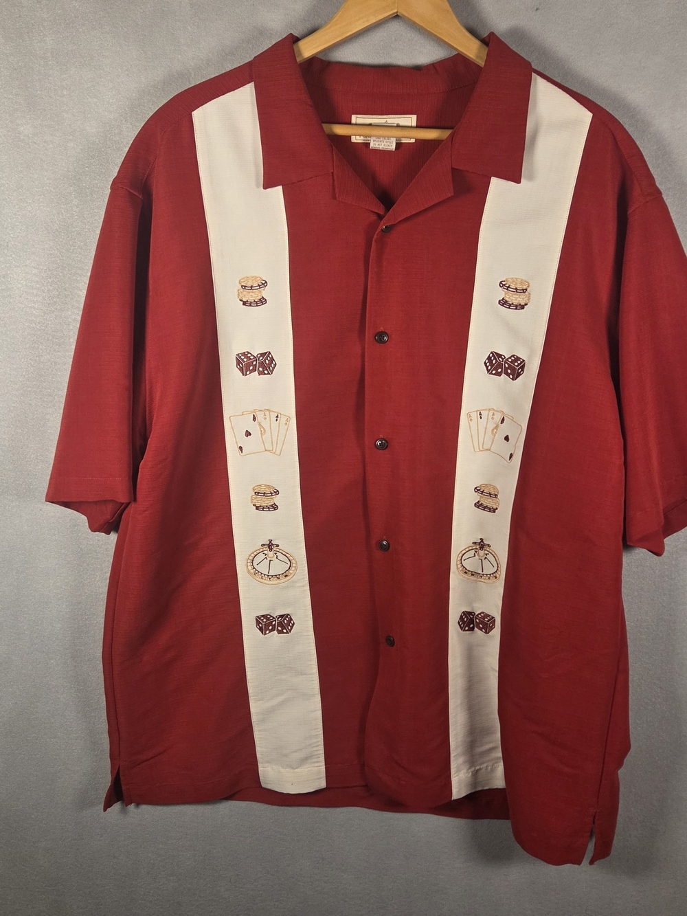 Paradise Collection "Poker" bowling shirt (T617)